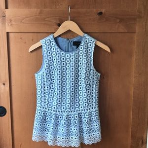 J.Crew Daisylace Peplum Too - Faded Peri - 00